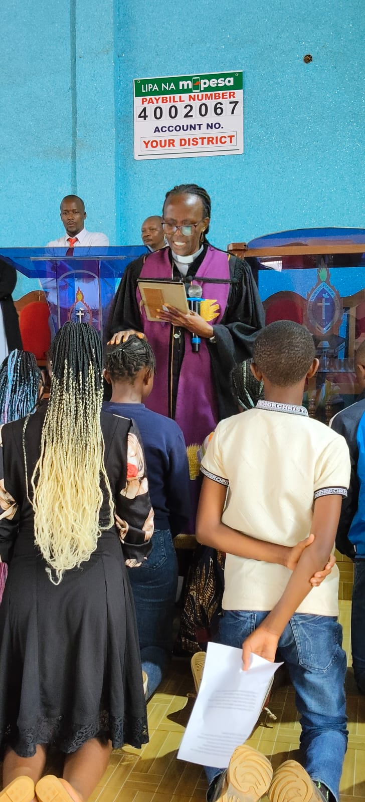 Rev. Irene engaging with young people in ministry