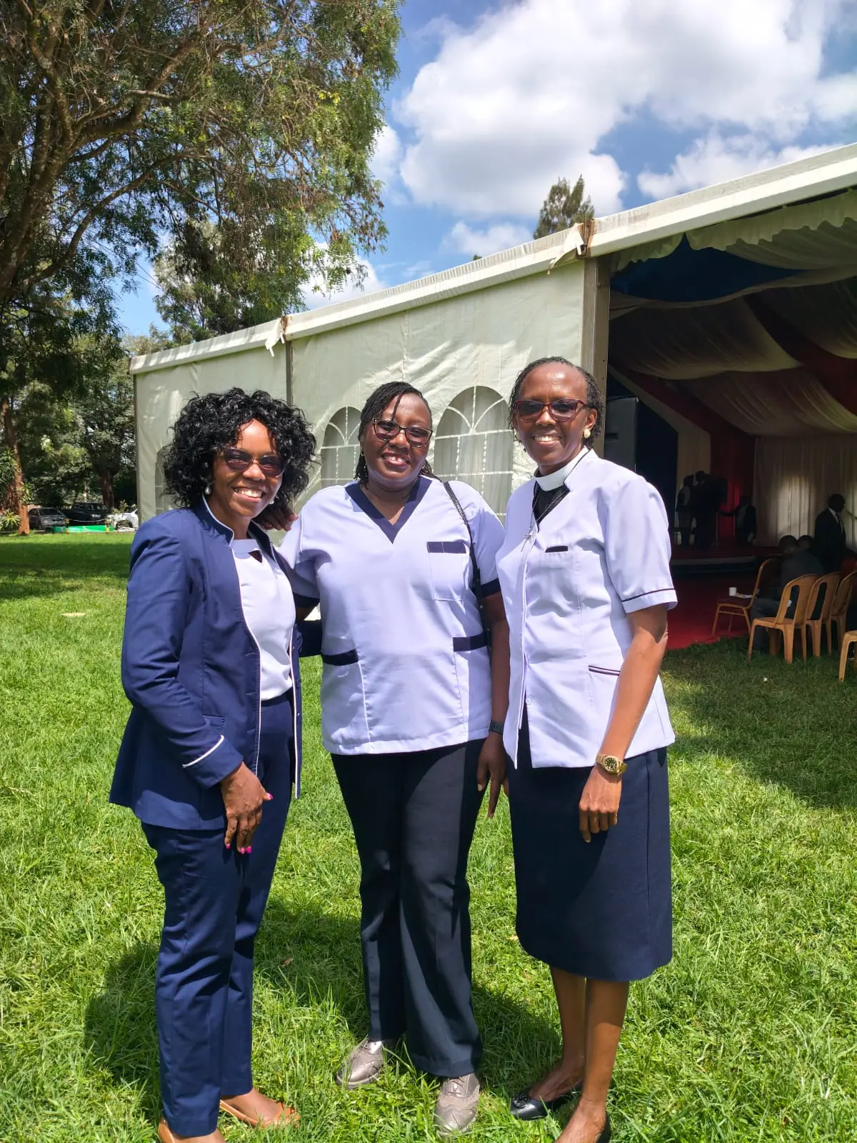 Rev. Irene with nursing colleagues